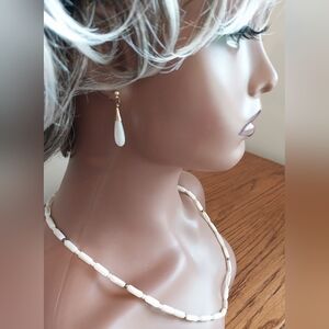 Mother of Pearl Necklace and Earrings